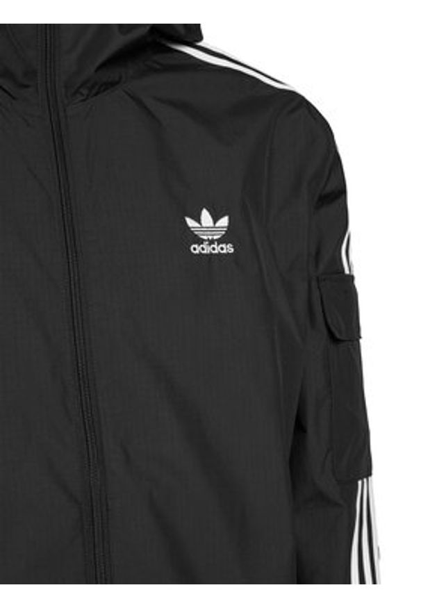 Adidas - adidas Wiatrówka adicolor Classics 3-Stripes GN3475 Czarny Regular Fit. Kolor: czarny. Materiał: syntetyk