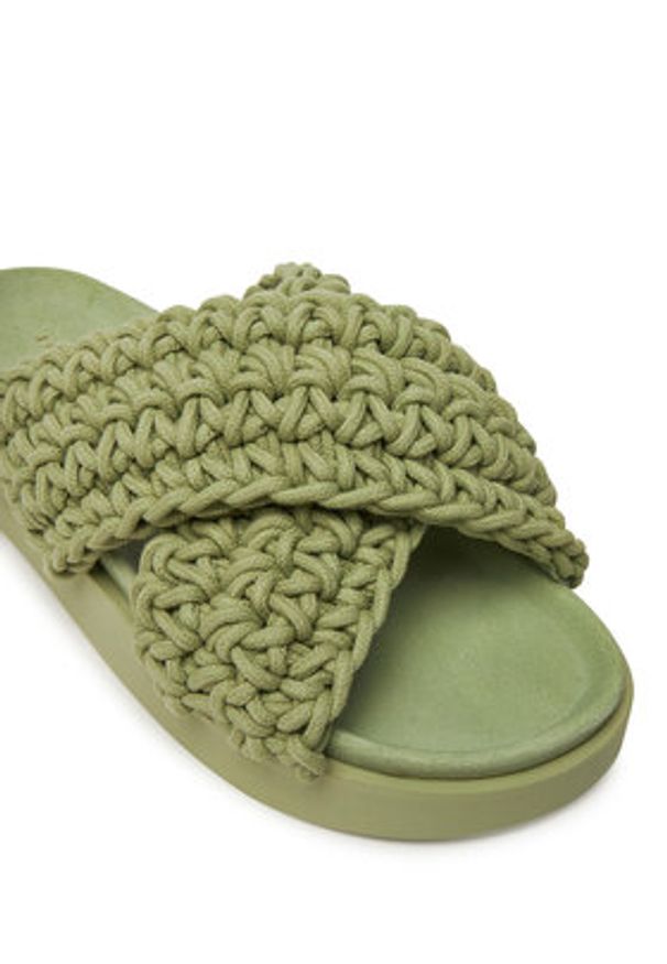 Inuikii Klapki Woven 70104-105 Zielony. Kolor: zielony. Materiał: materiał