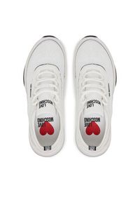 Love Moschino - LOVE MOSCHINO Sneakersy JA15475G0MIY210A Biały. Kolor: biały. Materiał: skóra #4