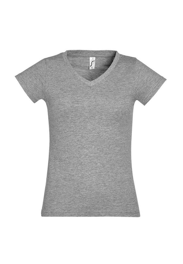 SOL'S - Koszulka Damska/męska Moon Melange Z Dekoltem V. Kolor: szary. Sport: turystyka piesza