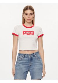 Levi's® T-Shirt Graphic Ringer A3523-0061 Biały Slim Fit. Kolor: biały. Materiał: bawełna