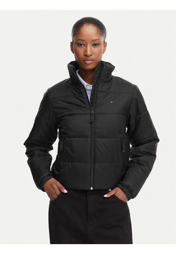 Tommy Jeans Kurtka przejściowa DW0DW23487 Czarny Regular Fit. Kolor: czarny. Materiał: syntetyk