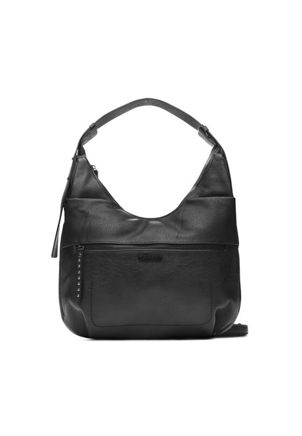 Refresh Torebka 183124 Czarny. Kolor: czarny. Materiał: skórzane