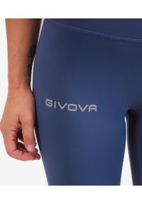 Kobiece Legginsy Sportowe Givova Basic Niebieskie XL. Kolor: niebieski. Materiał: elastan, poliester