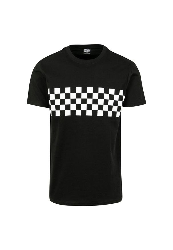 Urban Classics - T-shirt Męski W Kratkę. Kolor: czarny, biały, wielokolorowy. Wzór: kratka. Sport: turystyka piesza