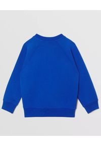BURBERRY CHILDREN - Kobaltowa bluza z nadrukiem 3-14 lat. Kolor: niebieski. Materiał: bawełna. Długość rękawa: długi rękaw. Długość: długie. Wzór: nadruk. Sezon: lato. Styl: klasyczny #3