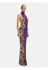 Versace Jeans Couture Sukienka wieczorowa 78HAO9P5 Fioletowy Slim Fit. Kolor: fioletowy. Materiał: wiskoza. Styl: wizytowy #4