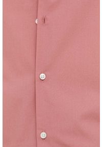 Hugo - HUGO koszula męska kolor różowy slim z kołnierzykiem klasycznym. Typ kołnierza: kołnierzyk klasyczny. Kolor: różowy. Materiał: tkanina. Styl: klasyczny #2