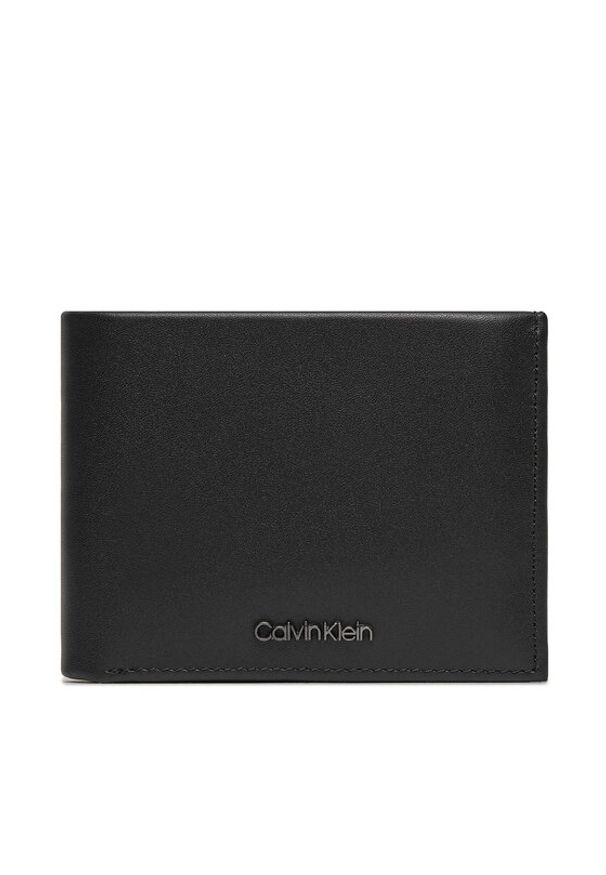 Calvin Klein Duży Portfel Męski Ck Set Trifold 10Cc W/Coin K50K511269 Czarny. Kolor: czarny. Materiał: skóra