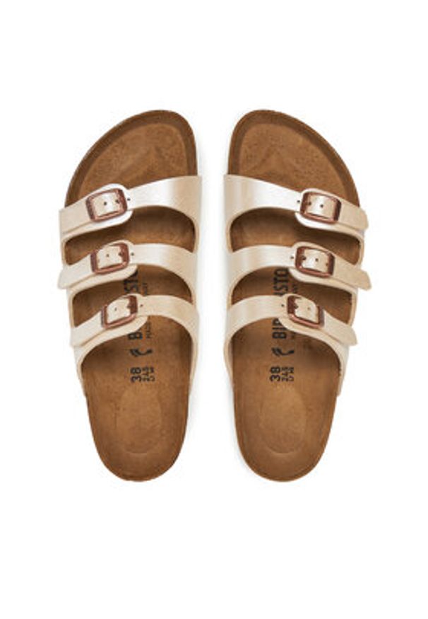 Birkenstock Klapki Florida 1029818 Écru. Materiał: skóra