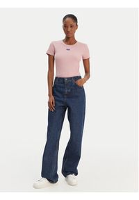 Hugo - HUGO T-Shirt Easy 50523924 Różowy jasny Slim Fit. Kolor: różowy. Materiał: bawełna #2