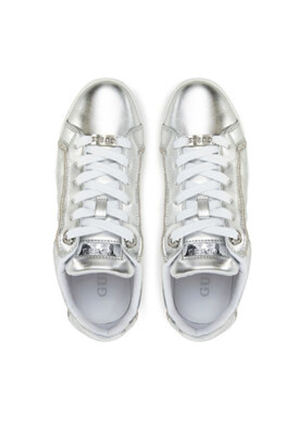 Guess Sneakersy FLPGRA ELE12 Srebrny. Kolor: srebrny. Materiał: skóra