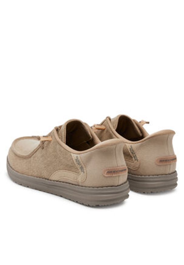 skechers - Skechers Mokasyny Melson-Coronado 210959/TPE Beżowy. Kolor: beżowy. Materiał: materiał