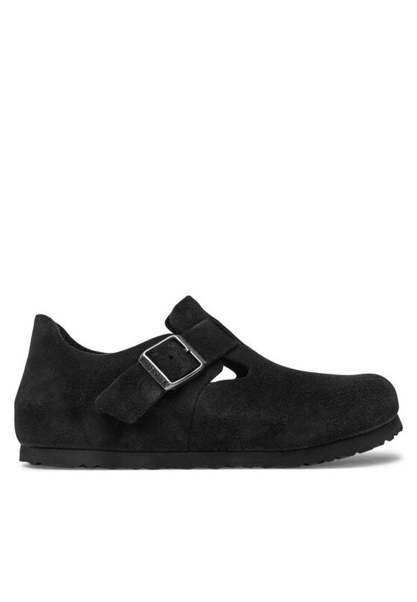 Birkenstock Półbuty London 1028103 Czarny. Kolor: czarny. Materiał: welur, skóra
