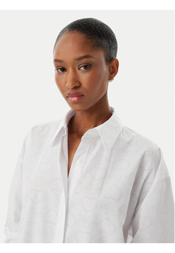 Hugo - HUGO Koszula Elisana 50559860 Biały Regular Fit. Kolor: biały. Materiał: bawełna