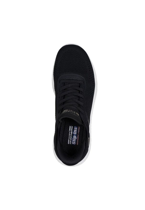skechers - Damskie BOBS SQUAD CHAOS CURRENT MUSE Slip-On Czarny. Okazja: na co dzień. Zapięcie: bez zapięcia. Kolor: czarny. Materiał: materiał. Model: Skechers Sport