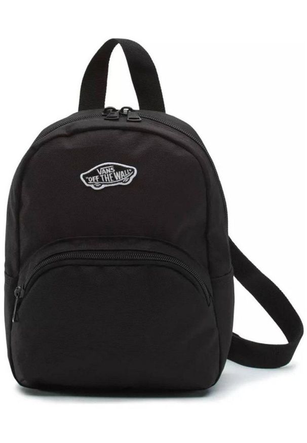 Vans - Plecak szkolny sportowy VANS mały mini miejski Backpack czarny młodzieżowy. Kolor: czarny. Styl: sportowy, młodzieżowy
