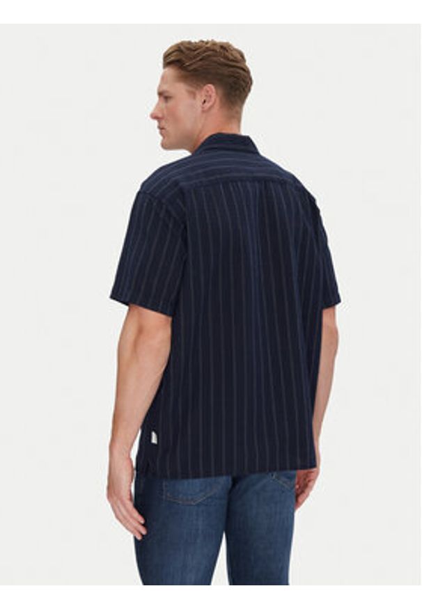 Jack & Jones - Jack&Jones Koszula Luke 12271099 Granatowy Relaxed Fit. Kolor: niebieski. Materiał: bawełna, syntetyk