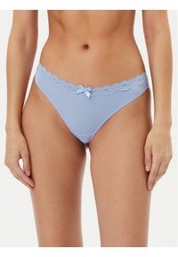 Hunkemöller Stringi Lola 300923 Błękitny. Kolor: niebieski. Materiał: syntetyk