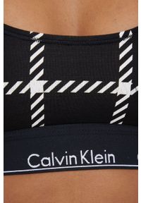 Calvin Klein Underwear Biustonosz kolor czarny wzorzysty. Kolor: czarny. Materiał: dzianina. Rodzaj stanika: odpinane ramiączka #3