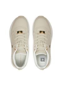 TOMMY HILFIGER - Tommy Hilfiger Sneakersy FW0FW08117 Beżowy. Kolor: beżowy. Materiał: skóra #3