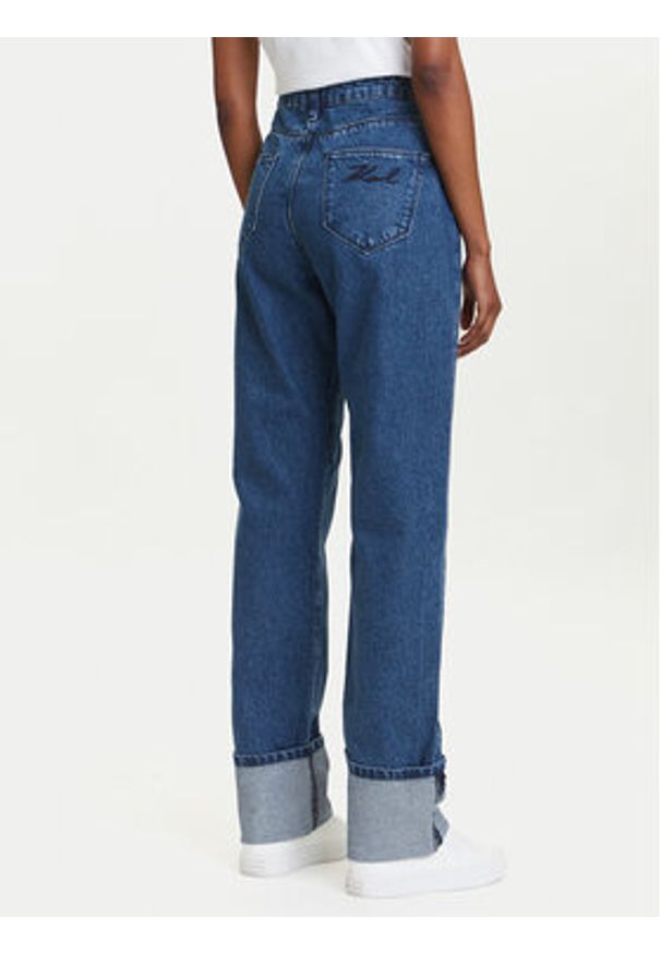 Karl Lagerfeld - KARL LAGERFELD Jeansy A3W10017 Niebieski Straight Fit. Kolor: niebieski