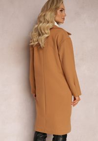 Renee - Brązowy Płaszcz Dwurzędowy Długi Tadde. Kolor: brązowy. Długość: długie #1