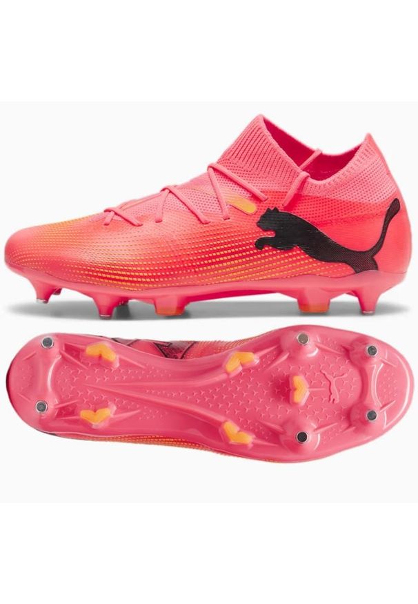 Różowe korki Puma z cholewką 4099686519872 - Korki męskie Różowe korki Puma z cholewką 4099686519872 - Korki męskie