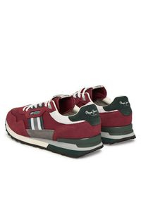 Pepe Jeans Sneakersy Kingston College M PMS400010 Bordowy. Kolor: czerwony. Materiał: zamsz, skóra #4