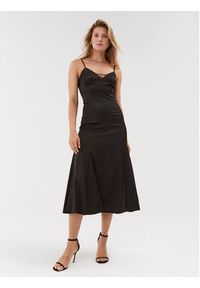 Guess Sukienka koktajlowa W3BK0T WEFC2 Czarny Regular Fit. Kolor: czarny. Materiał: syntetyk. Styl: wizytowy