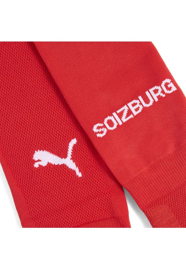 Puma - Męskie gładkie skarpety FC Red Bull Salzburg 24/25 PUMA Red White. Kolor: czerwony, biały, wielokolorowy. Wzór: gładki. Sport: piłka nożna