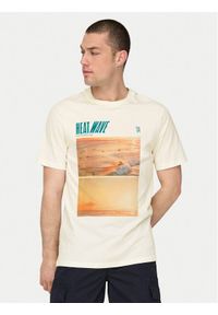 Only & Sons T-Shirt Magdy 22029454 Biały Regular Fit. Kolor: biały. Materiał: bawełna