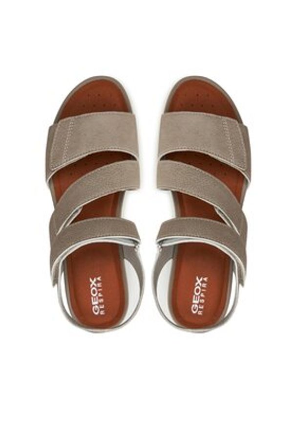 Geox Sandały D Sandal Vega D35R6A 000EK C5004 Beżowy. Kolor: beżowy. Materiał: skóra