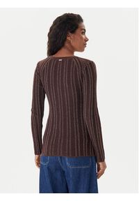 Fracomina Sweter FJ25WT7013K463Q7 Brązowy Slim Fit. Kolor: brązowy. Materiał: syntetyk #6