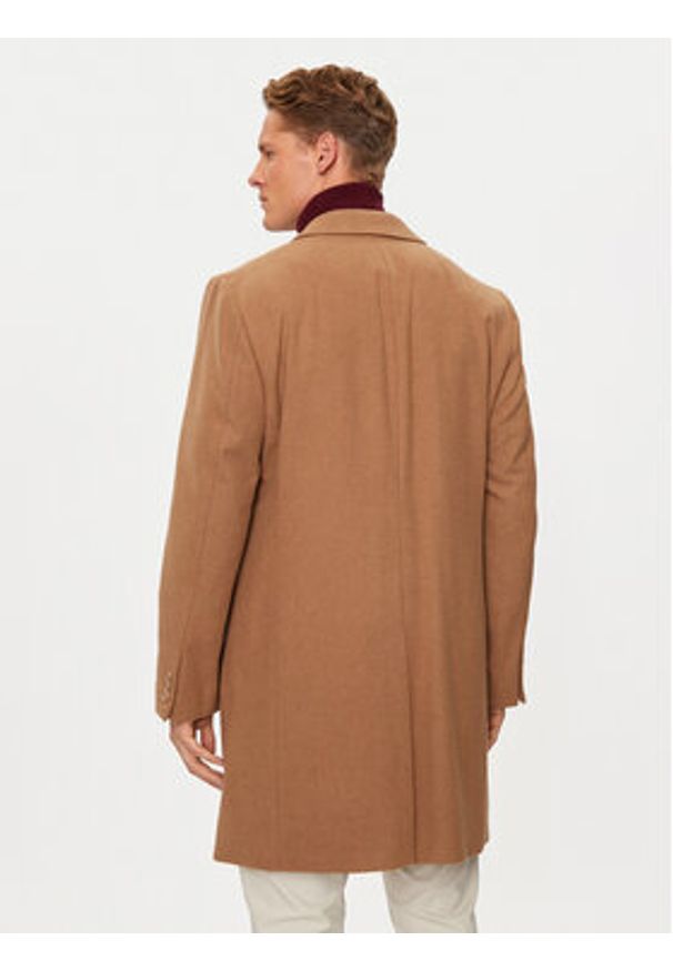 Pierre Cardin Płaszcz wełniany C4 83100.6130 Brązowy Regular Fit. Kolor: brązowy. Materiał: wełna, syntetyk