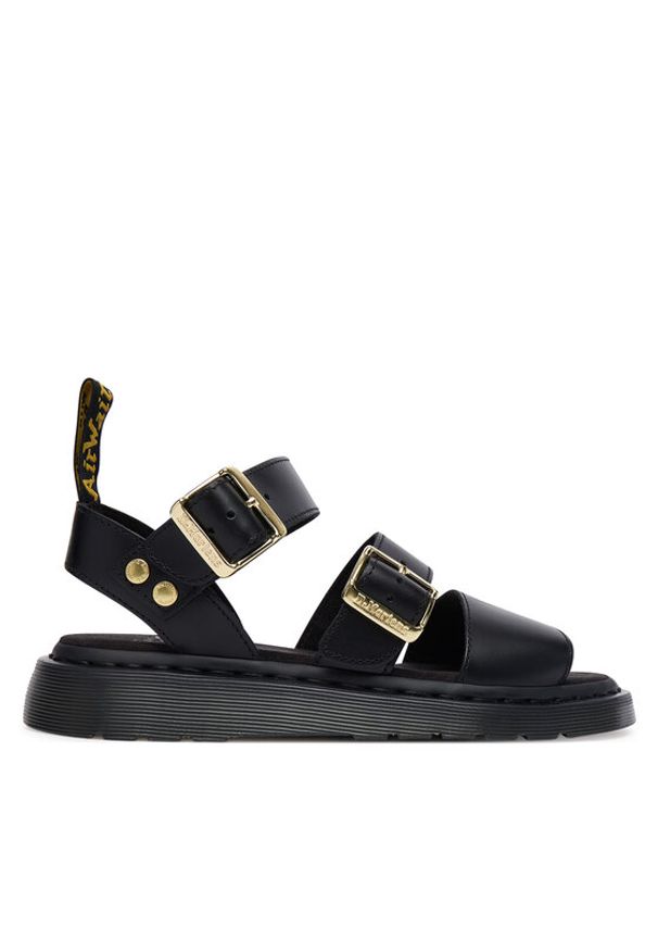 Dr. Martens Sandały Gryphon Sandal Atlas DM42329001 Czarny. Kolor: czarny. Materiał: skóra