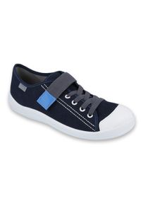 Befado obuwie dziecięce 251Q047 niebieskie. Kolor: niebieski. Materiał: tkanina. Styl: sportowy