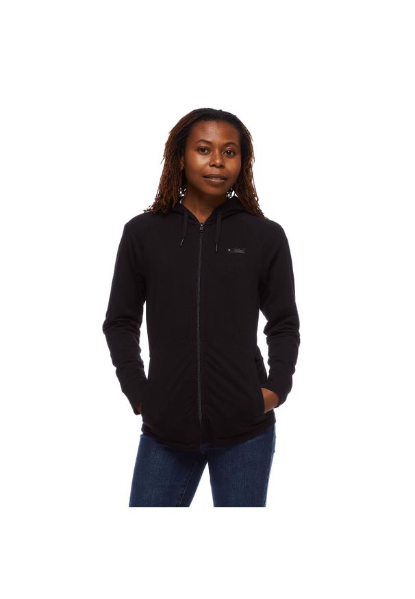 Bluza turystyczna rozpinana damska Black Diamond Mountain Transparency. Kolor: czarny. Styl: sportowy. Sport: turystyka piesza