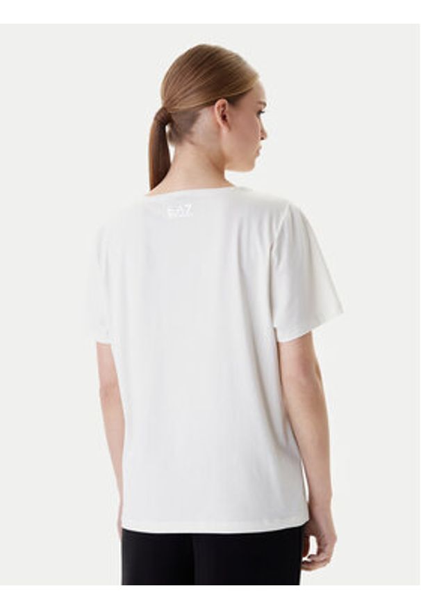 EA7 Emporio Armani T-Shirt 7W001098 AF14880 U1142 Biały Slim Fit. Kolor: biały. Materiał: bawełna