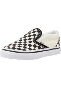 Buty Chłopak Vans Checkboard biały. Okazja: na co dzień. Kolor: beżowy. Sport: skateboard