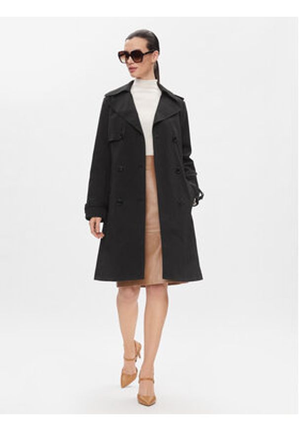 BOSS - Boss Trencz Conry 50489115 Czarny Regular Fit. Kolor: czarny. Materiał: syntetyk
