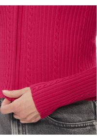 Tommy Jeans Sweter BadgeDW0DW16532 Różowy Slim Fit. Kolor: różowy. Materiał: syntetyk #3