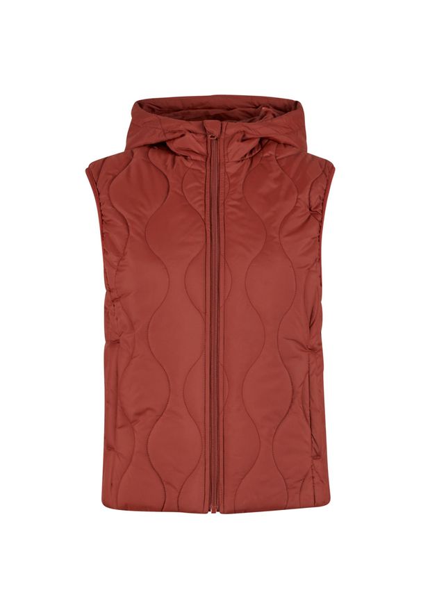 Damska kurtka bez rękawów Urban Classics Super Light. Kolor: czerwony. Materiał: materiał, puch. Długość rękawa: bez rękawów