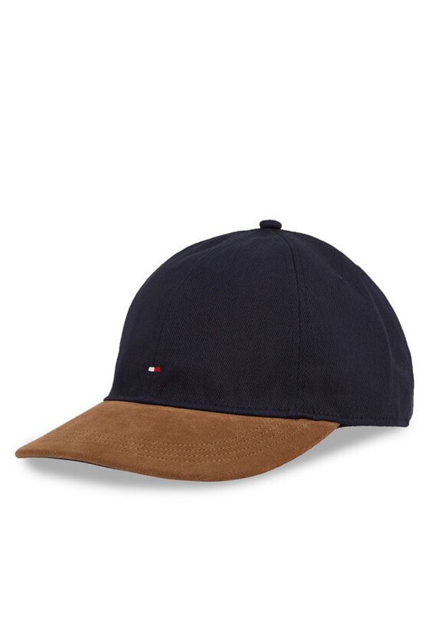 TOMMY HILFIGER - Tommy Hilfiger Czapka z daszkiem Th Flag Herringbone 6 Panel Cap AM0AM13385 Granatowy. Kolor: niebieski. Materiał: bawełna, materiał