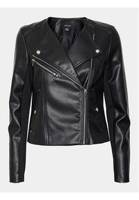 Vero Moda Kurtka z imitacji skóry Riley 10302441 Czarny Slim Fit. Kolor: czarny. Materiał: skóra #7