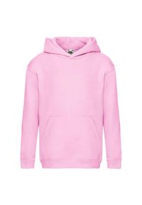 FRUIT OF THE LOOM - Bluza Z Kapturem Premium Dla Dzieci. Typ kołnierza: kaptur. Kolor: różowy