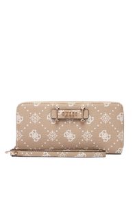 Guess Duży Portfel Damski Silia Slg SWGP98 90146 Beżowy. Kolor: beżowy. Materiał: skóra