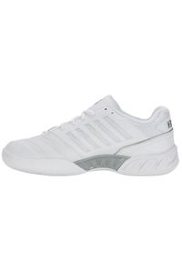 Damskie buty do tenisa K-Swiss Bigshot Light 4 Carpet. Zapięcie: sznurówki. Kolor: biały. Materiał: materiał, syntetyk. Szerokość cholewki: normalna. Sport: tenis