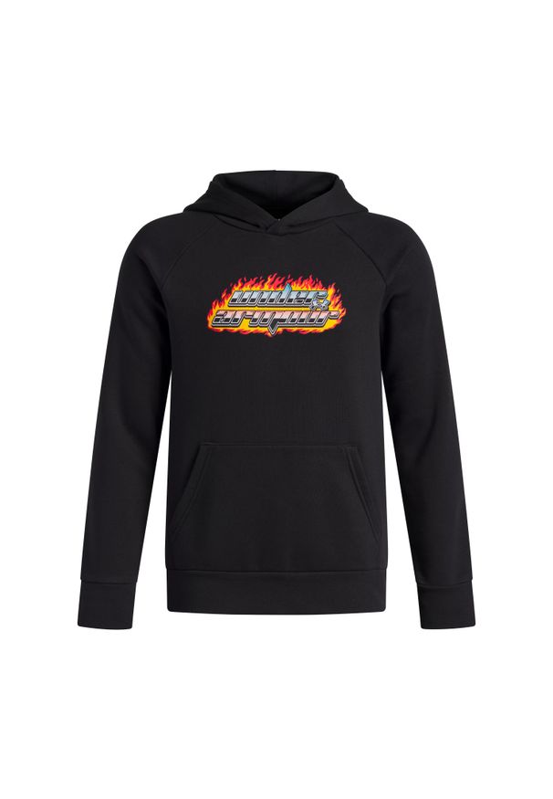 Bluza z kapturem dla dzieci Under Armour Rival Flamin. Typ kołnierza: kaptur. Kolor: czarny. Sport: joga i pilates, fitness