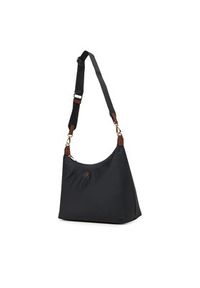 TOMMY HILFIGER - Tommy Hilfiger Torebka Popette Shoulder Bag AW0AW17937 Czarny. Kolor: czarny. Materiał: skórzane